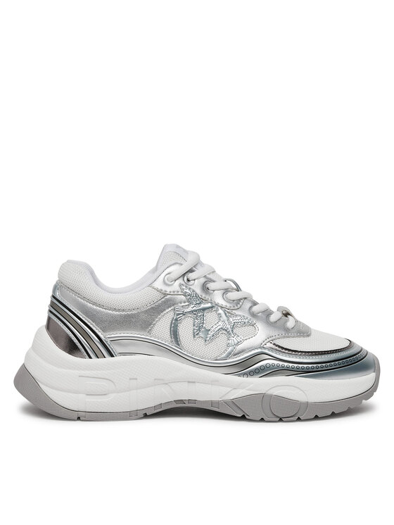 PINKO Sneakersy PINKO Glammy 04 SS0057 E014 Stříbrná