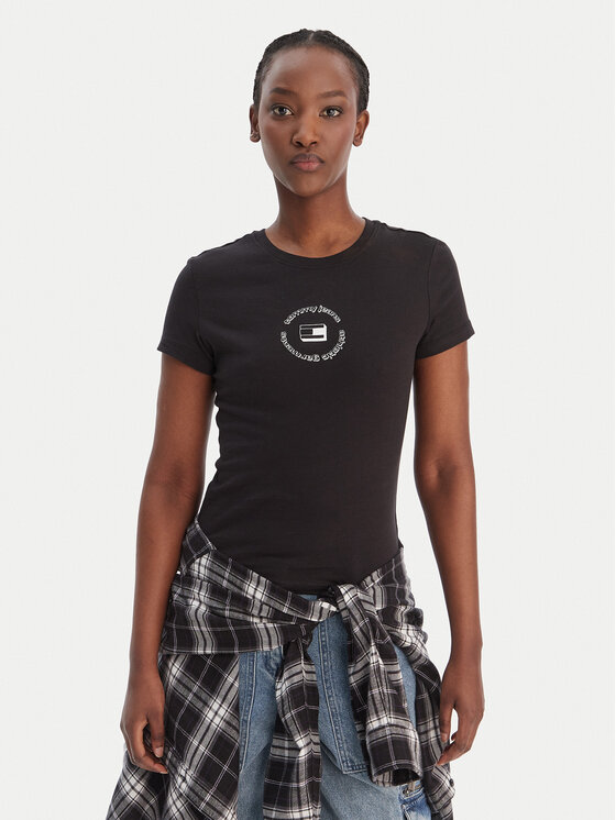 Tommy Jeans Tommy Jeans Camiseta DW0DW22273 Negro Slim Fit