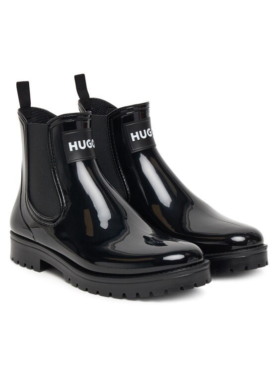 HUGO Gumijas zābaki HUGO Tabita Rain Bootie 50498397 Melns