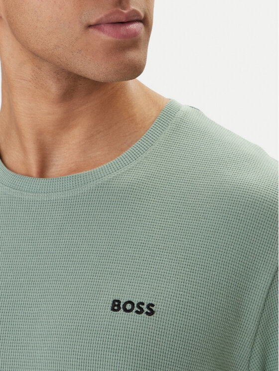 BOSS BOSS Camiseta Waffle 50535891 Verde Regular Fit