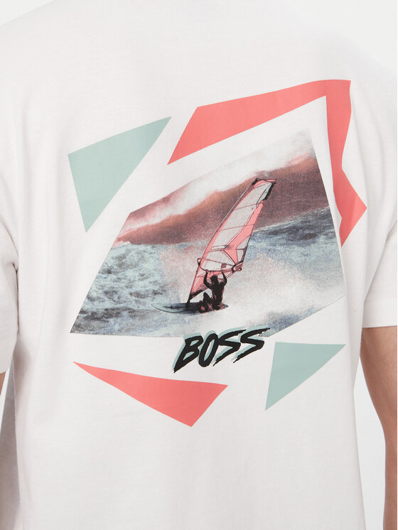 BOSS BOSS Camiseta Movement 50561872 Crema Regular Fit