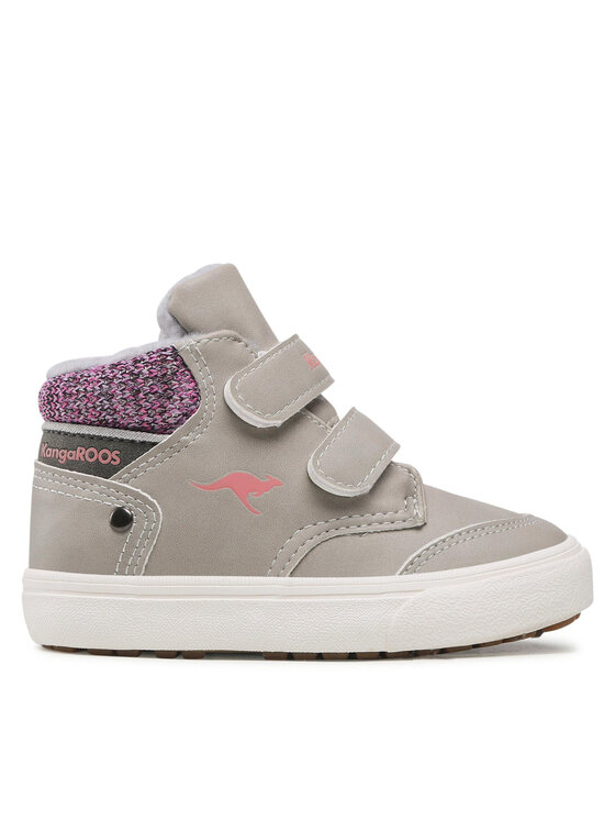 KangaROOS Kavu Primo V Sneakers voor kinderen, uniseks, Jet Black Steel Grey, 30 EU