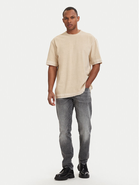 G-Star Raw G-Star Raw Camiseta Washed Distressed D28896-E401 Beis Relaxed Fit