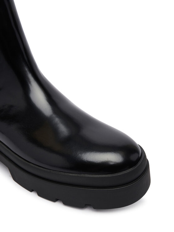 Calvin Klein Боти тип челси Calvin Klein Lugged Chelsea Boot Matt Lth HM0HM02445 Черен