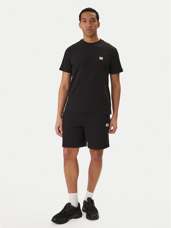 Calvin Klein Jeans Calvin Klein Jeans Camiseta Waffle Badge LV04RD008G Negro Regular Fit