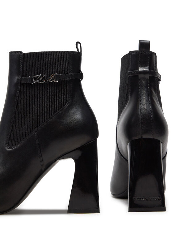 KARL LAGERFELD Īsie zābaki KARL LAGERFELD Astra Nova KL33160 Melns