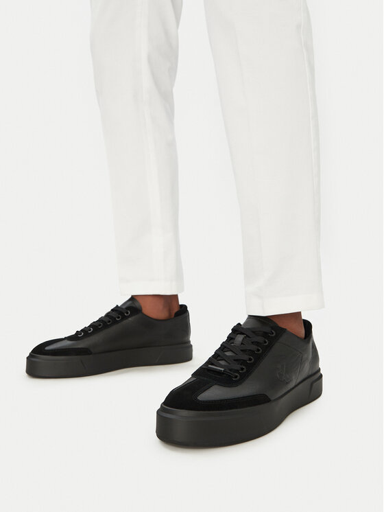 Calvin Klein Snīkeri Calvin Klein Basket Cupsole Lup Wt Lth HM0HM02133 Melns