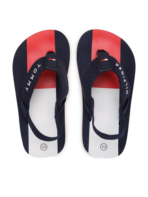Tommy Hilfiger Sandali Tommy Hilfiger Flag Flap Flop T1B8-32917-0058 Blu scuro