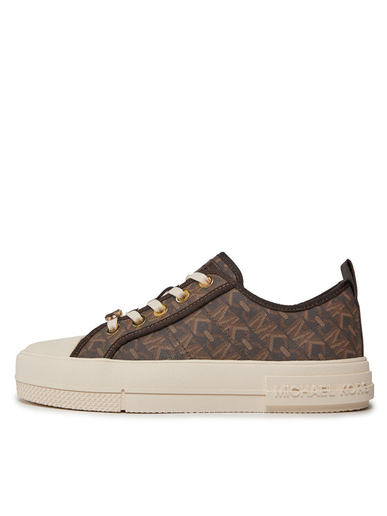 MICHAEL Michael Kors Tenisice MICHAEL Michael Kors Evy Lace Up 43H3EYFS1B Smeđa