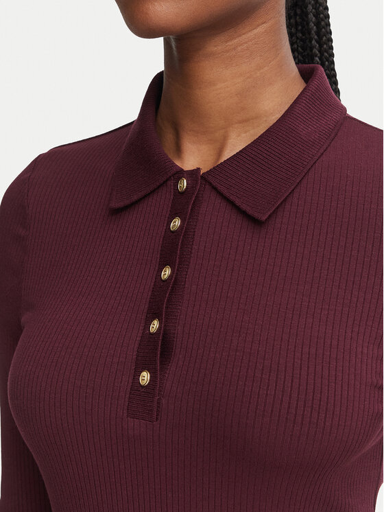 Tommy Hilfiger Tommy Hilfiger Polo WW0WW51731 Guinda/burdeos Slim Fit