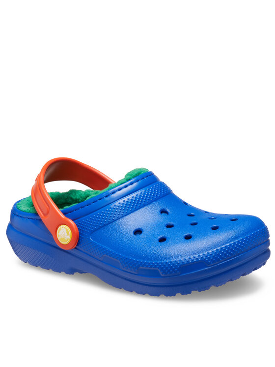 Crocs Šľapky Crocs Classic Lined Clog Kids 207010 Modrá