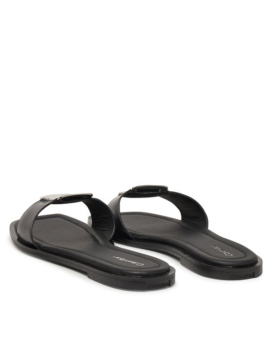 Calvin Klein Šlepetės Calvin Klein Flat Slide W/Ck Hw Big - Lth HW0HW02482 Juoda