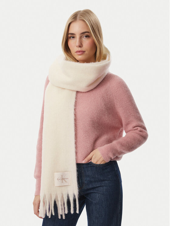 Calvin Klein Szalik Calvin Klein LV04F8105G Kremowy