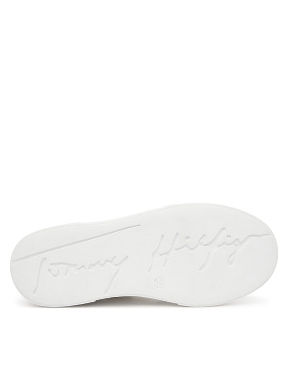 Tommy Hilfiger Сникърси Tommy Hilfiger Low Cut Lace Up Sneaker T3A9-33982-1355 D Бял