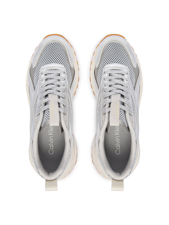 Calvin Klein Sneakers Calvin Klein Hike Runn Ck Stripe Mesh-Lth Met HW0HW03251 Gri