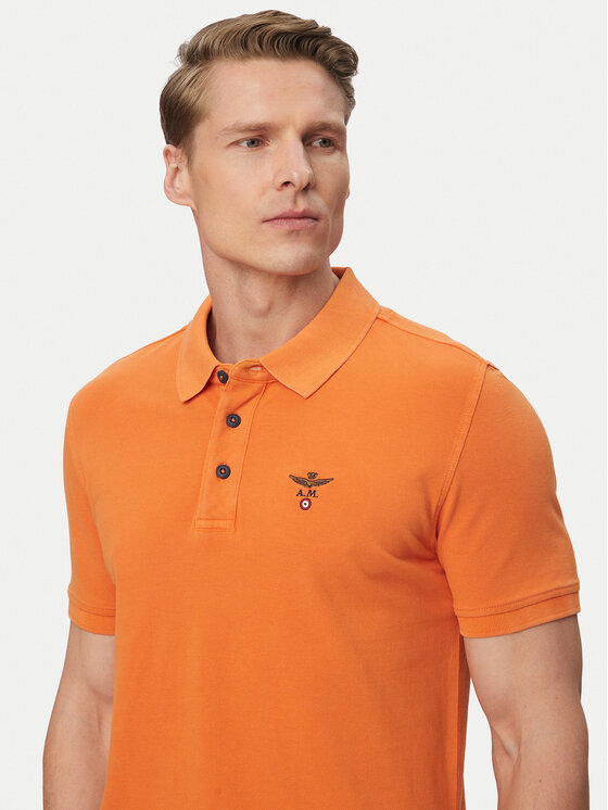 Aeronautica Militare Aeronautica Militare Polo 261PO1925UP00406 Naranja claro Regular Fit