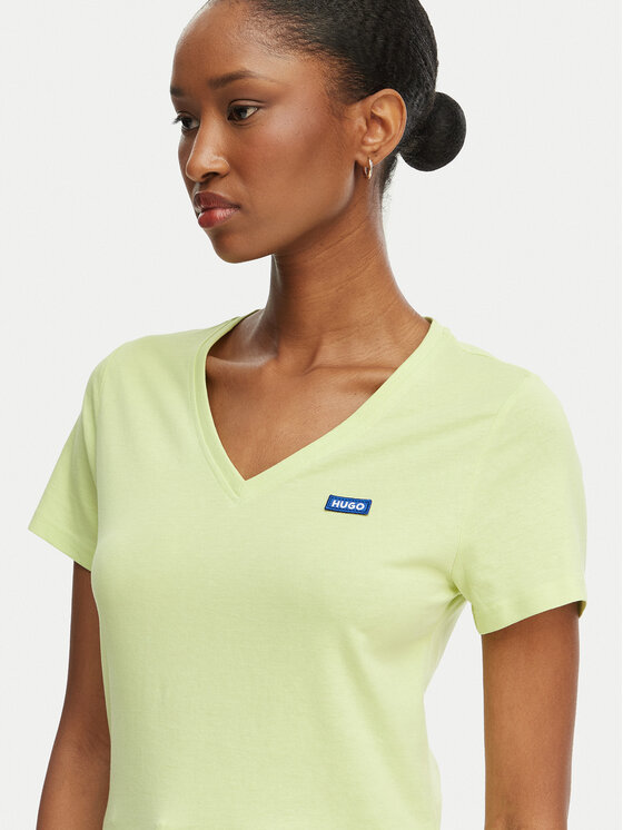 HUGO HUGO Camiseta Classic 50513667 Verde claro Slim Fit
