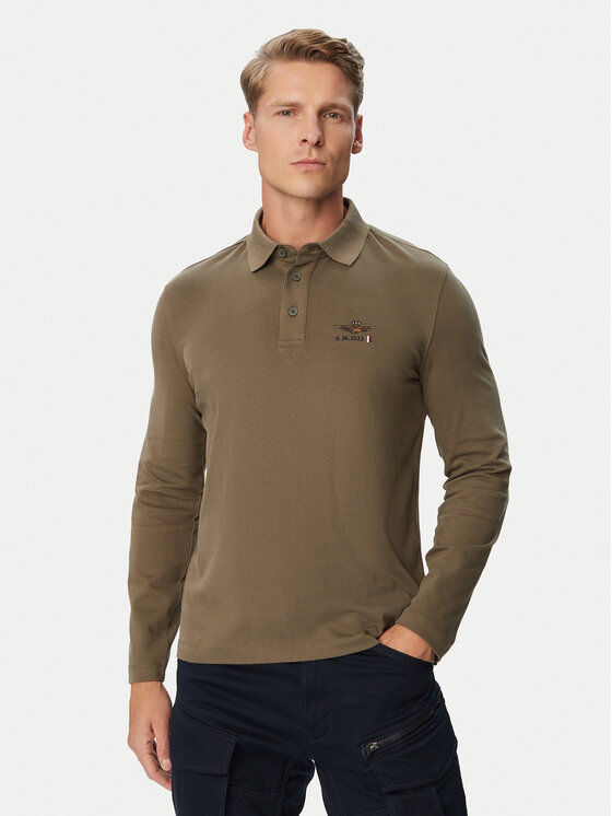 Aeronautica Militare Aeronautica Militare Polo 262PO1947UJ00703 Verde oscuro Regular Fit