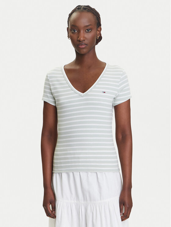 Tommy Jeans Tommy Jeans Camiseta Essential DW0DW17385 Verde Slim Fit