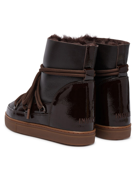 Inuikii Stivali da neve Inuikii Gloss Wedge 1001.004.0052.150 Marrone