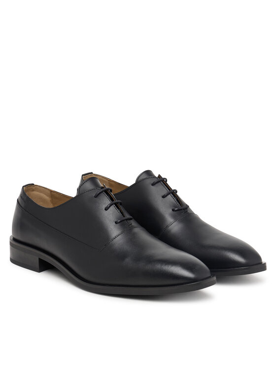 Calvin Klein Poltopánky Calvin Klein Slim Ess Oxford Lth HM0HM02274 Čierna