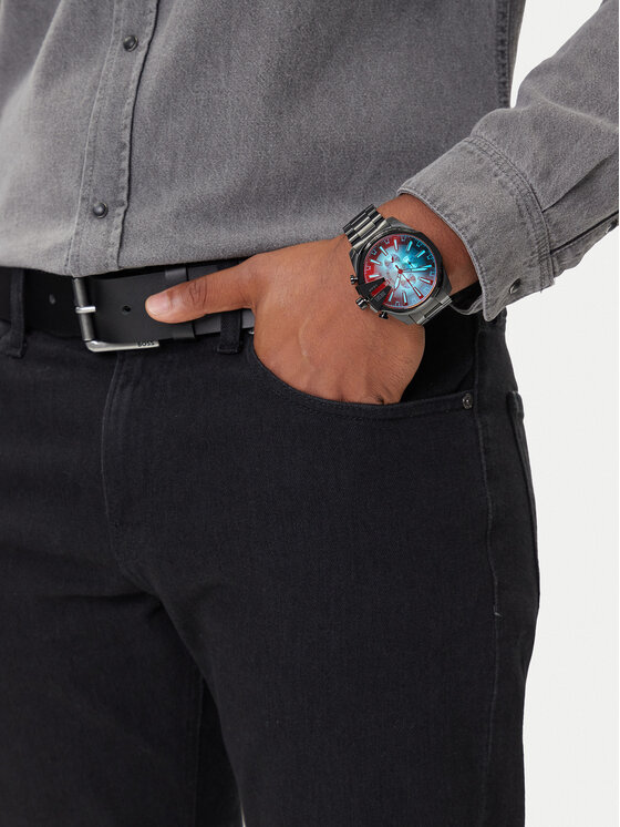 Diesel Годинник Diesel Mega Chief Slim DZ4689 Чорний
