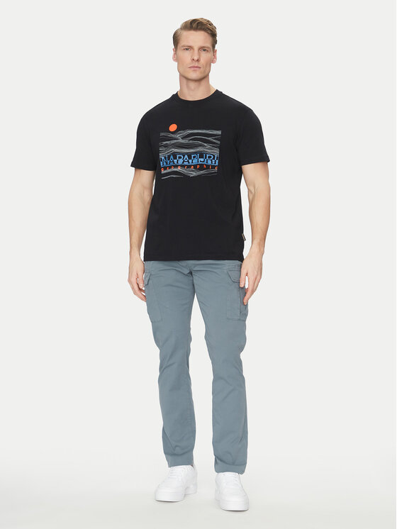 Napapijri Napapijri Camiseta S-Buti NP0A4INM Negro Regular Fit