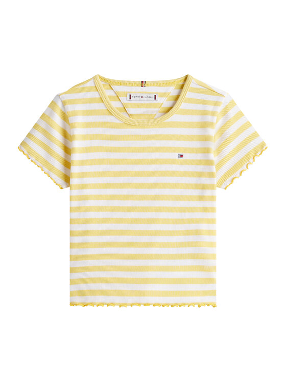 Tommy Hilfiger Tommy Hilfiger Camiseta KG0KG08590 Amarillo claro Slim Fit