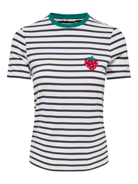 ONLY ONLY Camiseta Heart 15318959 Blanco Regular Fit