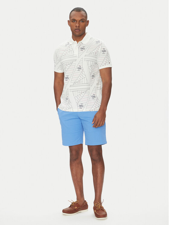 Tommy Hilfiger Tommy Hilfiger Polo Sailing MW0MW39309 Écru Regular Fit