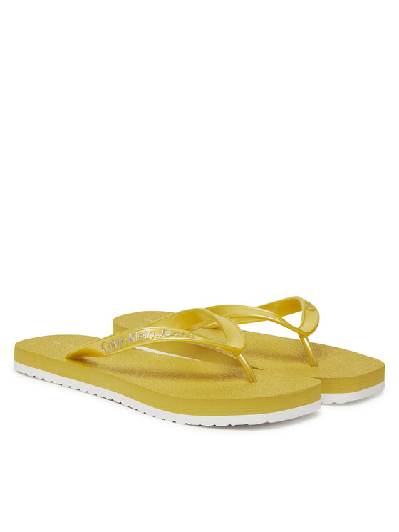 Calvin Klein Jeans Chancletas Calvin Klein Jeans Thong+ Tpu Metallic YW0YW01720 Amarillo