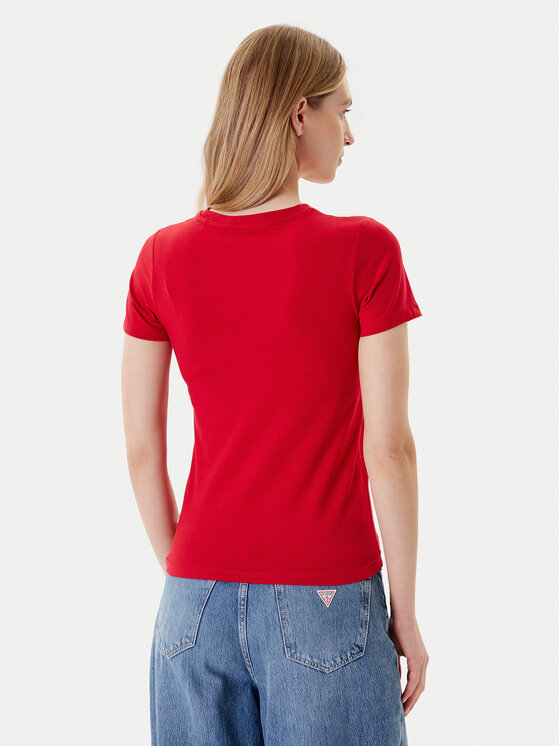 Guess Jeans Guess Jeans T-shirt W4YI04 J1314 Crvena Slim Fit