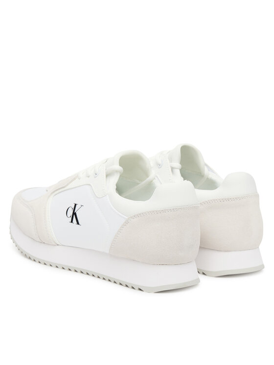 Calvin Klein Jeans Sneakers Calvin Klein Jeans Runner Laceup Sock Mg Nylon Mix YW0YW01644 Bianco