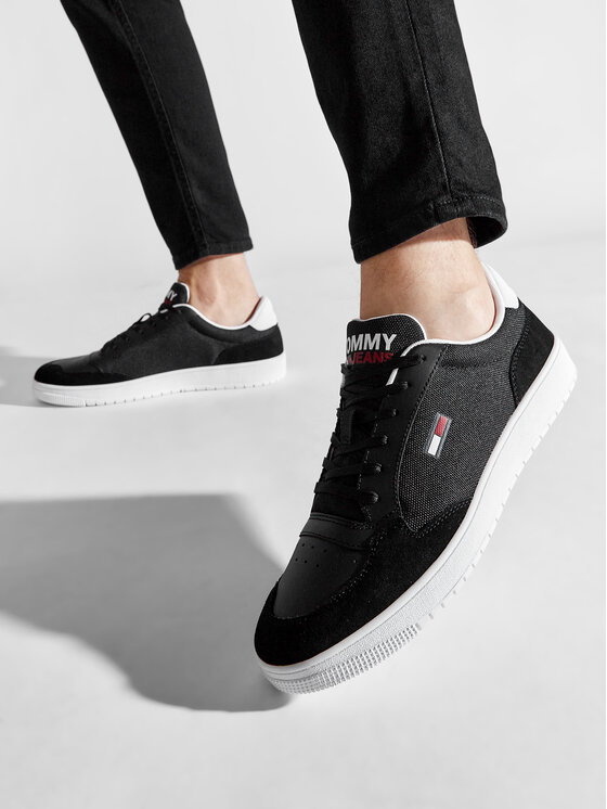 Tommy Jeans Laisvalaikio batai Tommy Jeans City Textile Cupsole EM0EM00963 Juoda