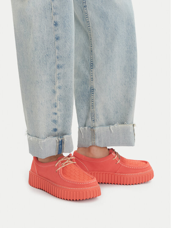 Clarks Poltopánky Clarks Torhill Bee 26181187 Koralová