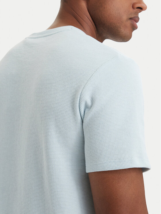 BOSS BOSS Camiseta Waffle 50535891 Azul claro Regular Fit