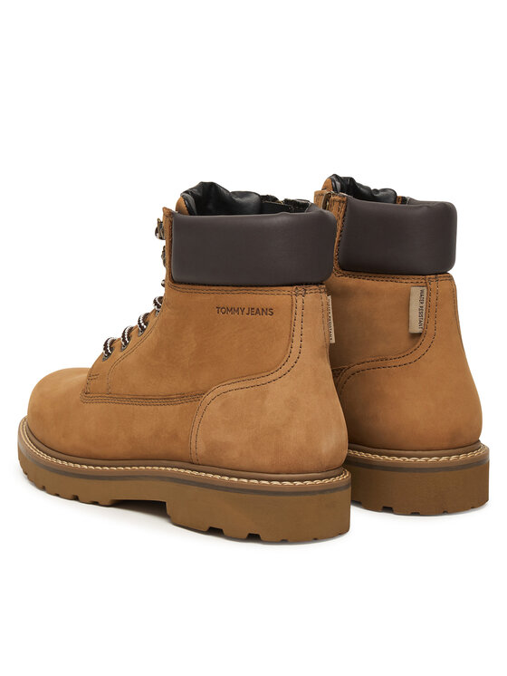 Tommy Jeans Bakancs Tommy Jeans Archive '01 Boot Hi Nubuck Wl Wr EM0EM01783 Világosbarna