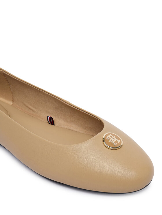 Tommy Hilfiger Balerīnas Tommy Hilfiger Th Plate FW0FW09374 Bēšs