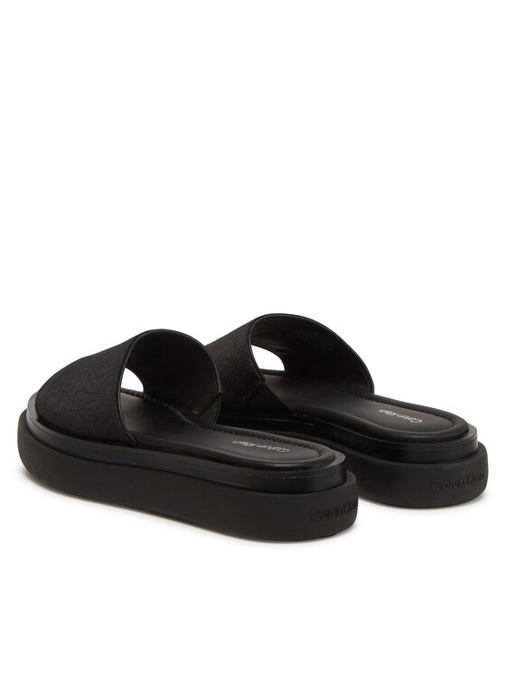Calvin Klein Klapki Calvin Klein Flatform Slide Jacq HW0HW02461 Czarny