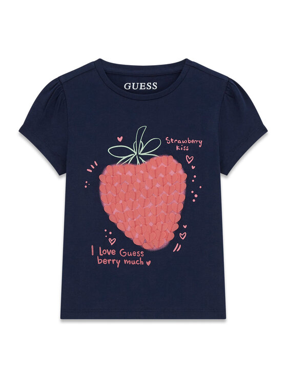 Guess Guess Футболка K6GI07 K6YW4 Cиній Regular Fit