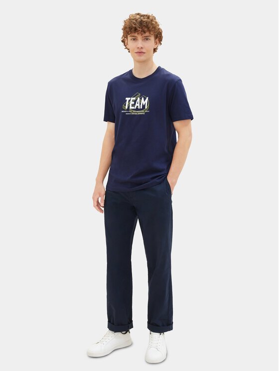 Tom Tailor Denim Tom Tailor Denim T-shirt 1040838 Blu scuro Regular Fit