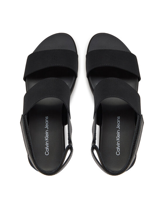 Calvin Klein Jeans Сандали Calvin Klein Jeans Flatform Sandal Sling In YW0YW01788 Черен