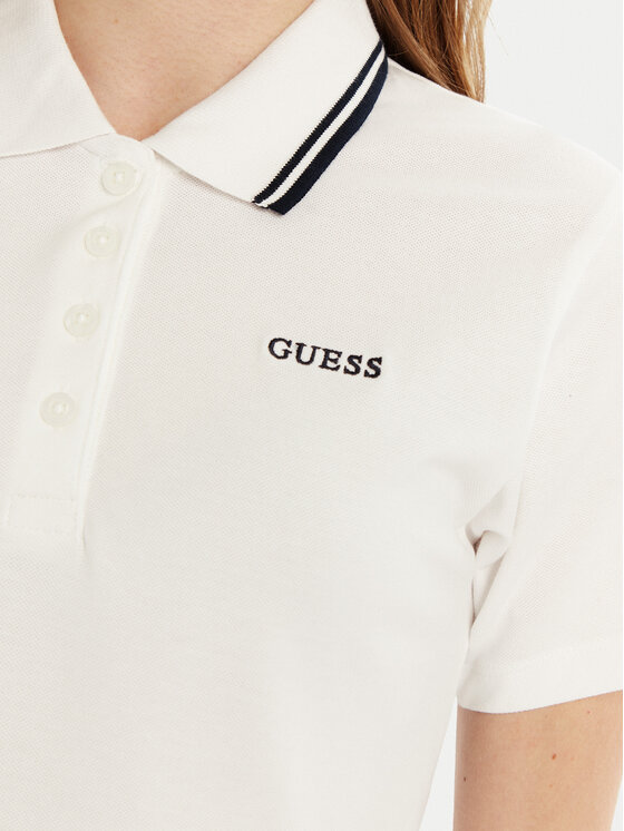 Guess Guess Polo majica V5GP06 KCOK1 Bela Regular Fit