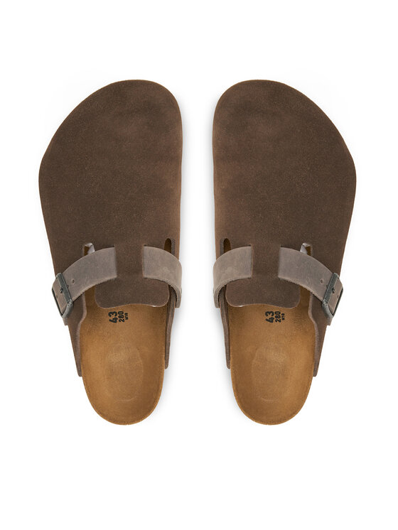 Birkenstock Шльопанці Birkenstock Boston zamsz 1029210 Коричневий