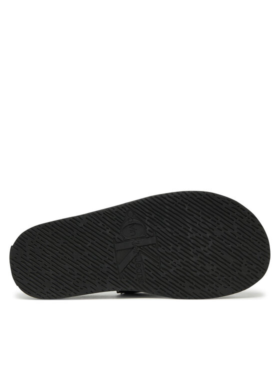 Calvin Klein Jeans Natikači Calvin Klein Jeans Flat Molded Sandal Slide YW0YW01710 Črna