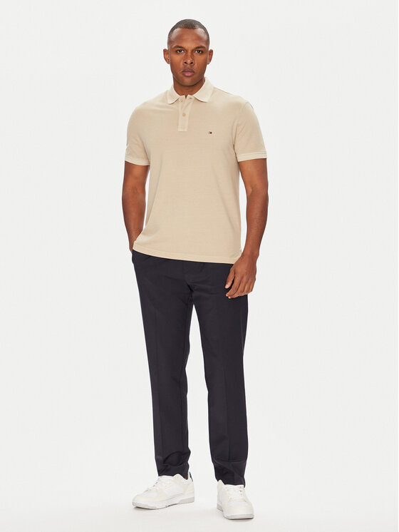 Tommy Hilfiger Tommy Hilfiger Polo majica MW0MW34757 Bež Regular Fit