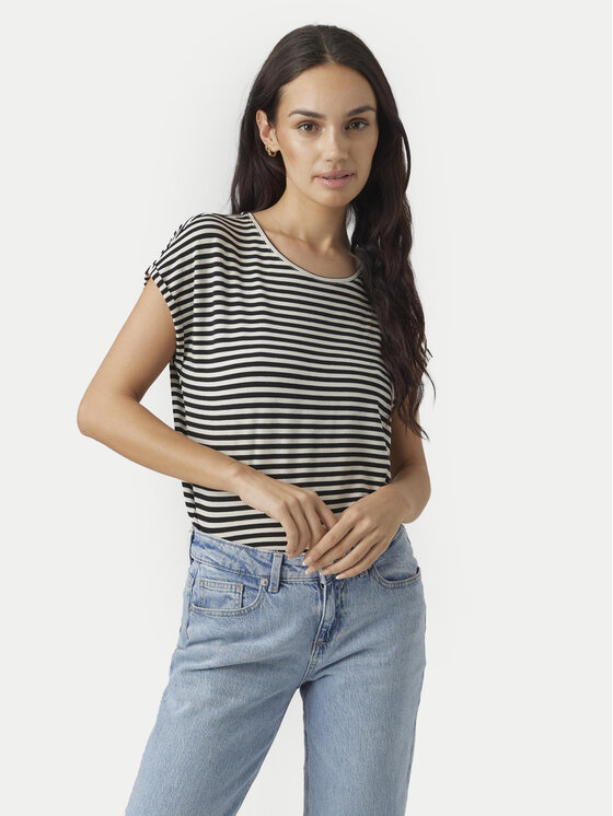 Vero Moda Vero Moda Футболка Ava 10284469 Чорний Regular Fit