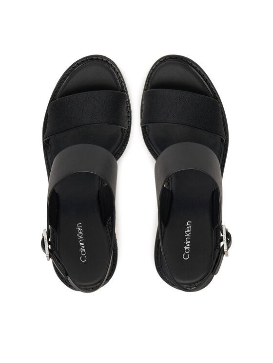 Calvin Klein Еспадрили Calvin Klein Wedge Sandal 70 - Jacq HW0HW02386 Черен