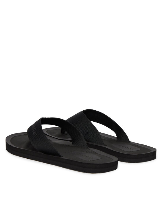 Calvin Klein Flip flop Calvin Klein Logo Webbing Strap HM0HM02106 Negru