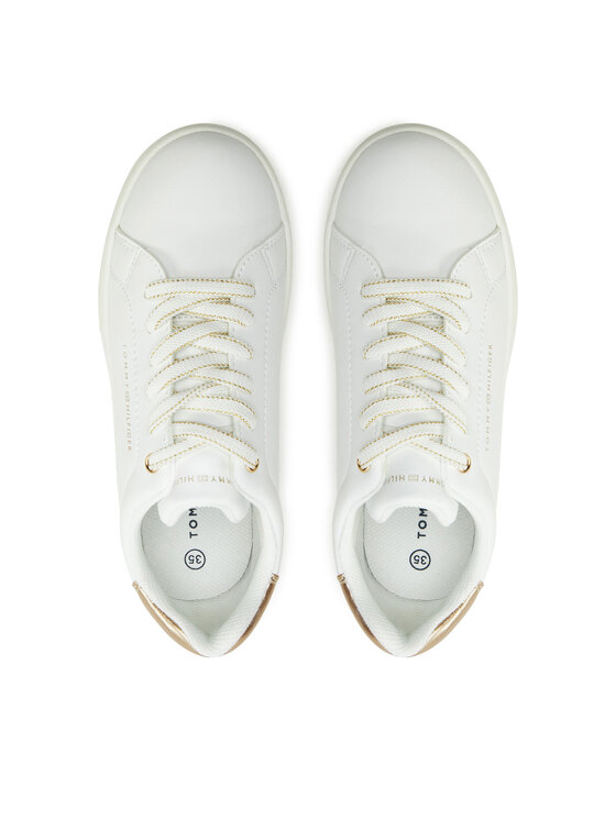 Tommy Hilfiger Sneakersy Tommy Hilfiger Low Cut Lace-Up Sneaker T3A9-33736-1355 S Biały